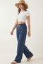 Women's Palazzo Pants Muslin Navy Blue Wide Leg High Waist - 5