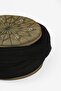 Talebe Sarığ - Black Fabric - Green Skullcap - Cross Wrap - Bird's Eye - 7 Meters (Züabeli) - 2
