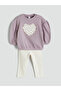 Esvab • Modern & Distinctive Zero Roba Collar Floral Baby Girl Sweatshirt and Leggings - 3