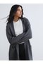 Mg Trenden Gray Shawl Collar Women's Knitwear Cardigan - 2
