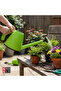 Garden Watering Can with Long Spout & Shower Head, Lightweight Plastic, Green - 7