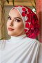 Red Rose Pattern Cagla Ready Turban - 4