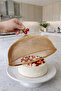 30 cm Cherry Decor Gold Knitted Wire Cake Presentation Fanus Lid