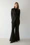 Scarf Detailed Jacket Set Black 2662 - 7
