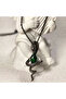 Silver Green Emerald Snake Gothic Necklace Gothic Vintage Snake Necklace - 4