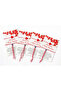 Marteniçka Red Heart and Evil Eye Beads Wish Luck Bracelet (10 Pieces) - 2