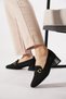 Mesrimes Knitwear Heeled Buckle Women's Heeled Shoes Black - 2