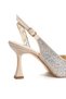 Women's Pearl Evening Dress Wedding Dress Shoes and Bag Set Gold - 5