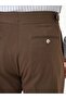 Men's Regular Fit High Waist Pleated Buckle Fabric Trousers - 4