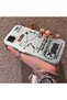 Poco C31 Compatible Silicone Edge Hard Back Anti-Fall Phone Case with Airplane Pattern