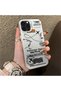 iPhone 16 Pro Max Compatible Silicone Edge Hard Back Anti-Fall Phone Case with Airplane Pattern - 2