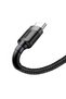 Cafule 2M Data Cable Type-C with Textile Coating - Black - Gray - 2