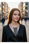 Modern Tassel Women's Necklace – Silver Color Steel Stylish Design Choker Necklace - 2