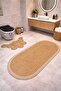 Jute, Straw. Black Bath Mat, Toilet Seat Mat Set of 2