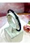 Premium Leather Men's Bracelet |   Black Onyx Stone Cube Figure