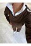 Textured Modal Garnished Zippered Suit - 2