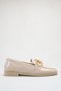 Women's Leather Loafers with Buckle Detail, Comfortable and Stylish Daily Ballet Flats - 4
