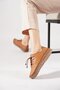 Novitas Stitched Gel Sole Genuine Leather Women's Shoes Tan Skin