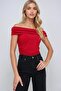 Women's Madonna Collar Drape Detail Flexible Sandy Fabric Blouse - 2