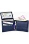 Navy Leather Wallet for Men - 5
