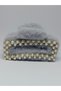 Plush Hair Clip with Pearl and Stone Detail – Large Size Stylish Women's Hair Accessory