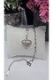 Zircon Stone Big Heart Model Silver Color Steel Tarnish Resistant Necklace-45Cm - 4
