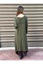 Khaki Asymmetrical Maxi Long Tunic - 2