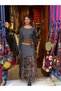 Gray Color Asymmetrical Maxi Long Tunic - 4