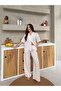 100% Pure Cotton Short Sleeve Muslin Fabric Women's Pajama Set - 2