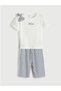 Lcw Kidsekru Girls' Printed T-Shirt and Striped Pants - 2