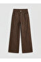 Lcw modest brown wide leg leopard print women's jeans - 5
