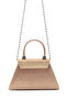 Minimalist Design Glittery Covered Lip Evening Dress Handbag Powder - 5