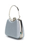 Ring Clip Detailed Glittering Morton Evening Dress Bag Silver - 6