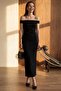 My Fashion Off-The-Shoulder, Bodycon, Slit Maxi Dress - 5