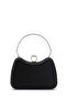 Ring Clip Detailed Glittery Morton Evening Dress Bag Black - 5