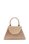 Minimalist Design Glittery Covered Lip Evening Dress Handbag Powder