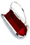 Stoned Premium Debbie Evening Dress Handbag Silver - 4