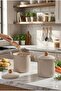 Stripe Bakliyat and Detergent Storage Container Beige Set of 2 - 4