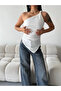 Women's Shoulder Detail Design Blouse White - 4