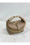 Women's Hand and Shoulder Bag with Poppy Chain Detail - 2