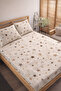 Patterned Cotton Elastic Sheet Set Fully Wrapping Non-Slip Flexible 100X200 Single Size