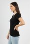 Women's Short Sleeve V-Neck Body Black - 5