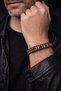 Men's Natural Tiger's Eye Stone Leather Cord Men's Tag Bracelet - 2