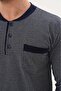 3130 Navy Blue Large Size Men's Pajama Set - 5