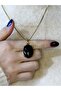 Natural Stone Onyx Natural Stone Authentic Women's Necklace with 45 cm Chain Euk36O