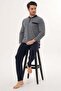 3135 Navy Blue Men's Pajama Set