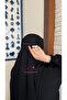 نقاب وسط مايل مشبك اسلامي - 3