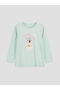 Giyçık Store Blue Crew Neck Printed Girls' Pajama Set - 2
