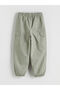 Green Elastic Waist Loose Fit Boys' Trousers - 2