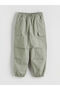 Green Elastic Waist Loose Fit Boys' Trousers
